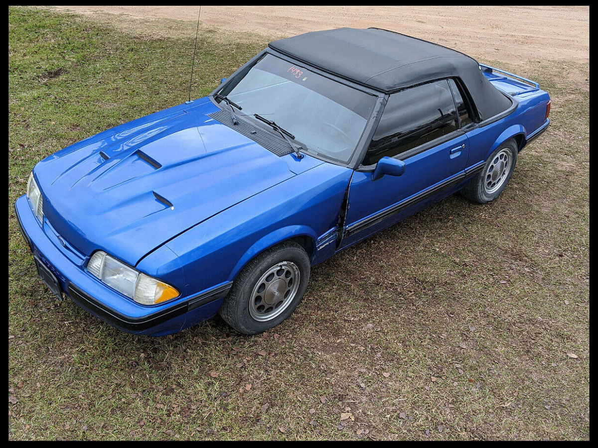 1989 ford mustang 5.0l lx fox body convertible mustang clear title 5.0 auto tran