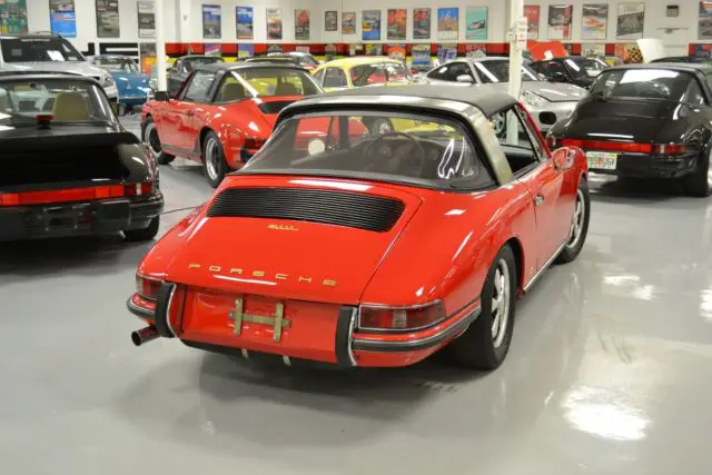 1968 porsche 911l 49626 miles red targa flat 6 5 speed