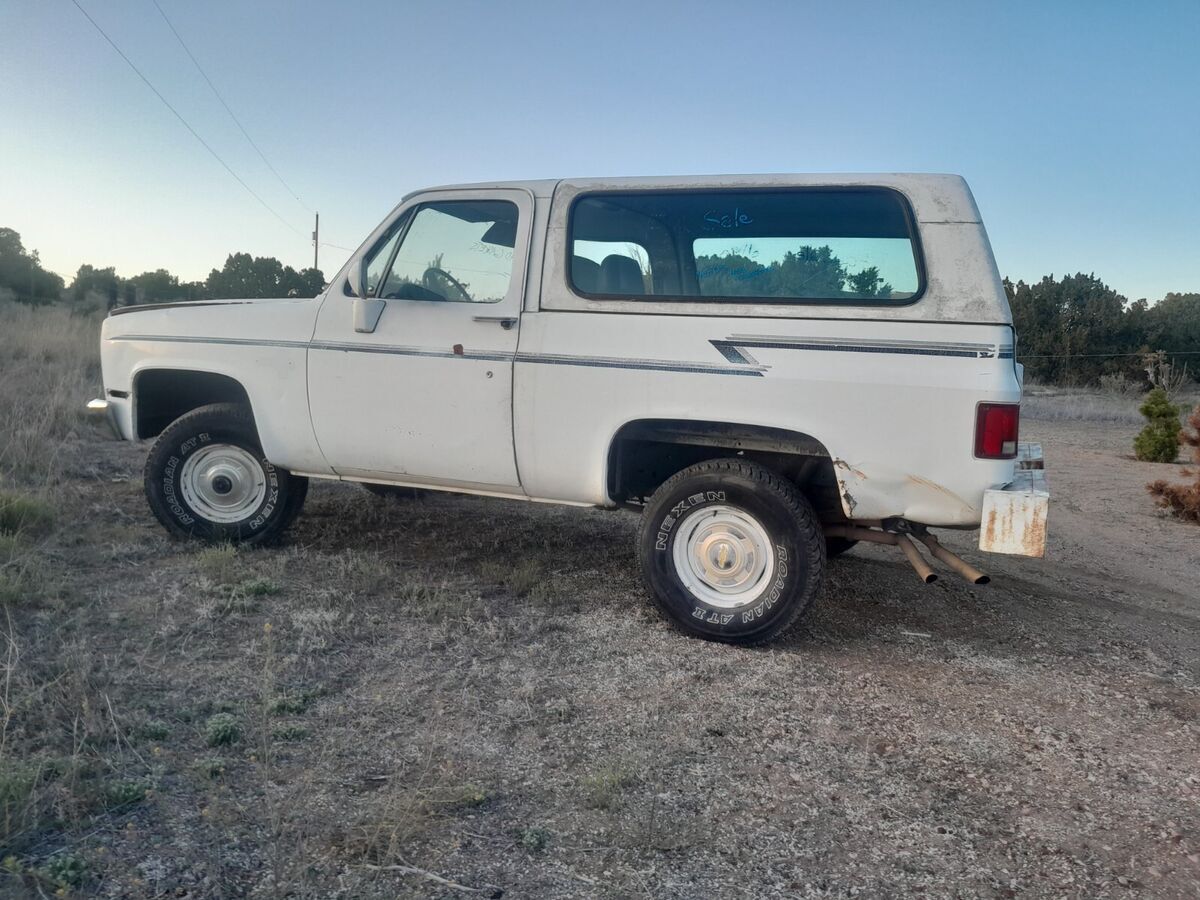 white 1984 chevrolet blazer 4x4 manual