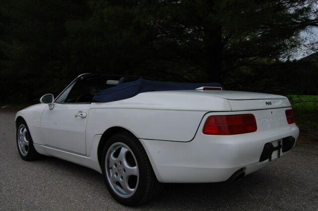 1992 porsche 968 convertible white/blue tiptronic 79k miles. just serviced!