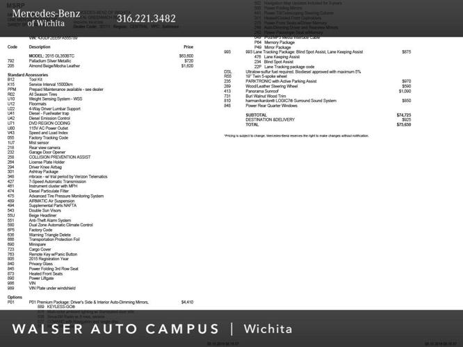 used 2015 mercedes-benz gl 350 bluetec 4matic wichita, ks 67206 for sale in wichita, kansas
