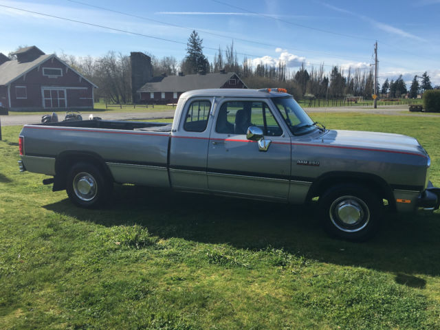 1993 dodge ram 250 club cab le 5.9 cummins low miles clean world wide no reserve