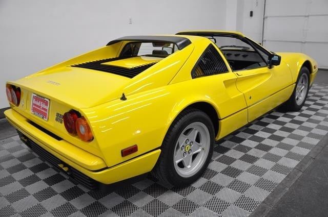 1987 ferrari 328 gts giallo (yellow) with black serviced 12/14 only 28500 miles