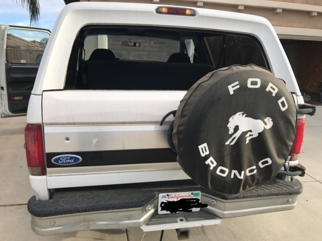 white 1993 ford bronco 5.0