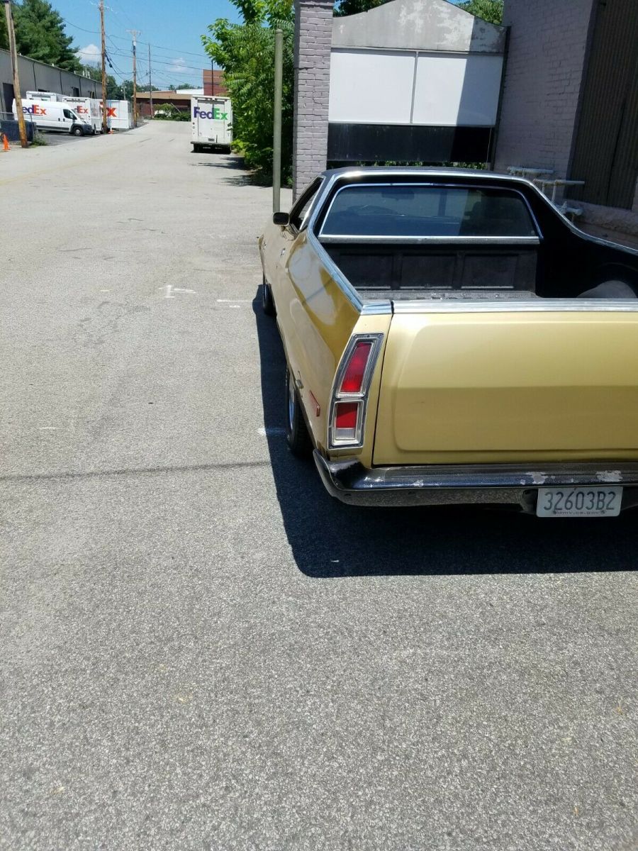 1972 ford ranchero squire custom gold/ghost flames 429 v8 auto/shift kit a/c