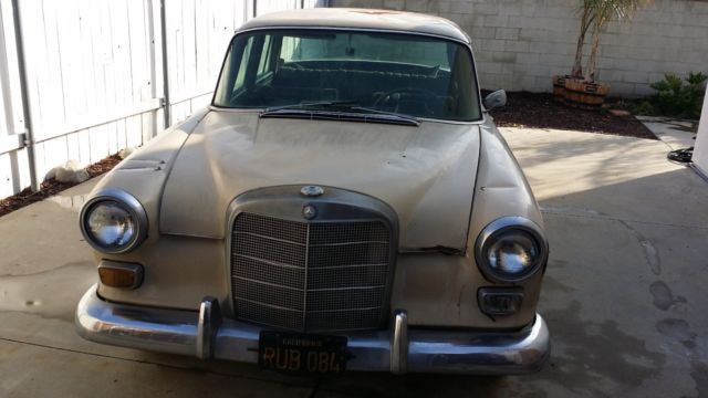 vintage 1965 mercedes benz 200 project car no reserve calif fin tail car