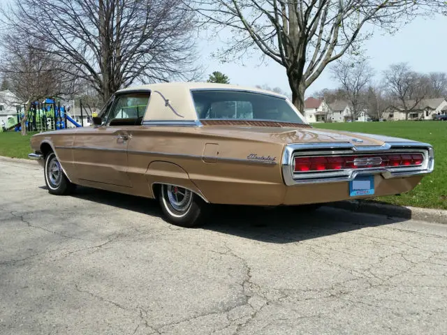 1966 ford t-bird with landau top, bronze gold, 3rd owner, orig 59096 miles