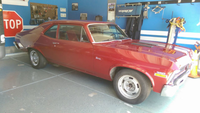 1972 red 400sb chevy nova