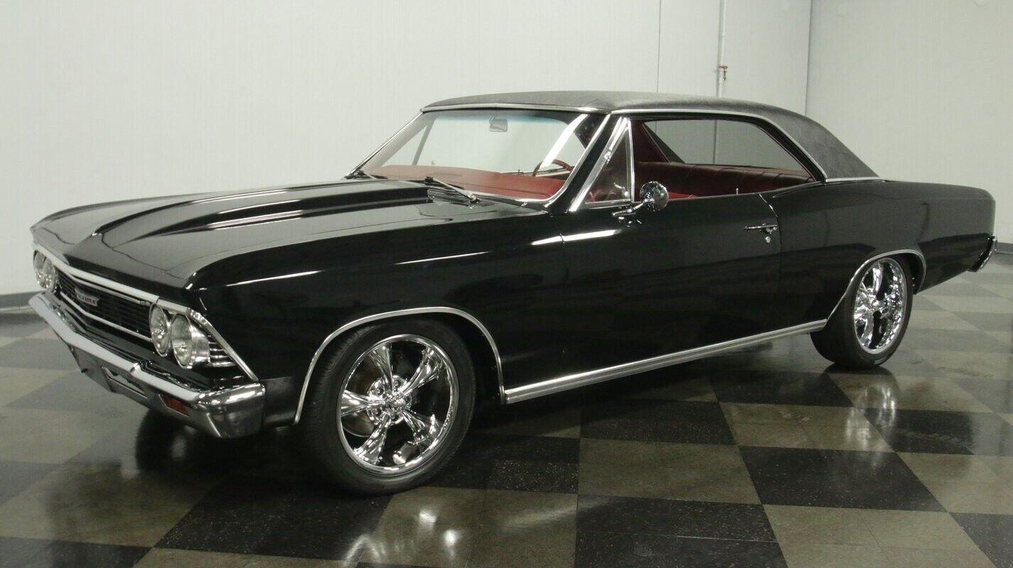 1966 chevrolet chevelle malibu chevy 396 big block v8 mean blackout style