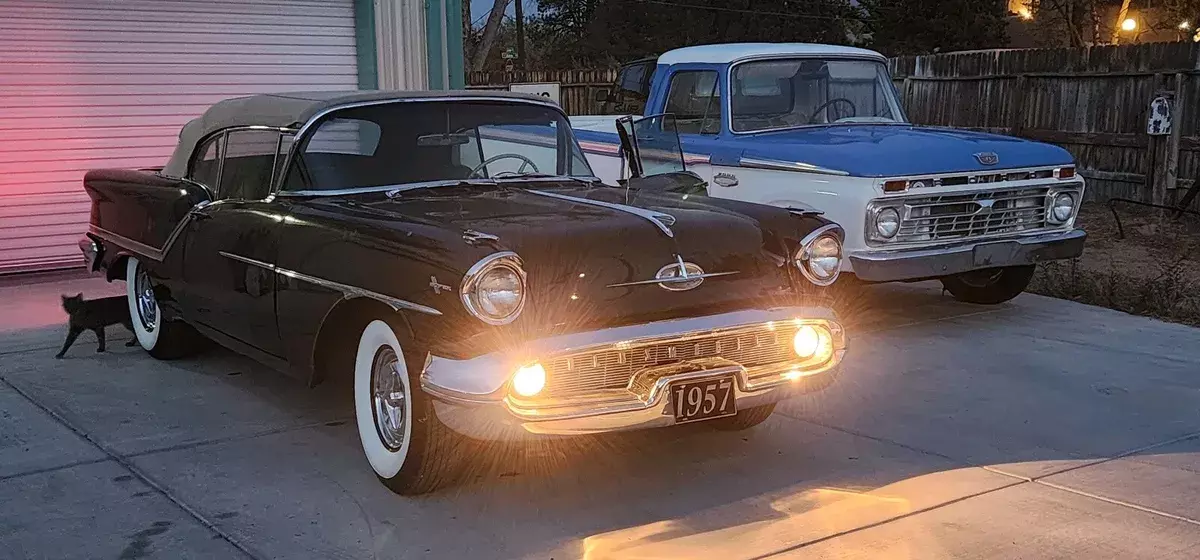 1957 oldsmobile super 88 convertible black rwd automatic super 88
