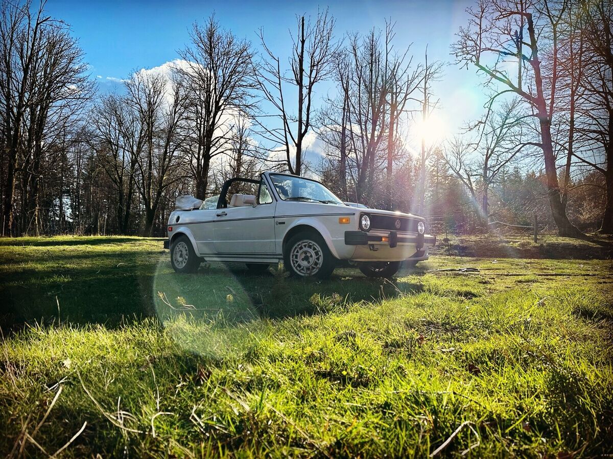 1987 volkswagen cabriolet convertible white fwd manual