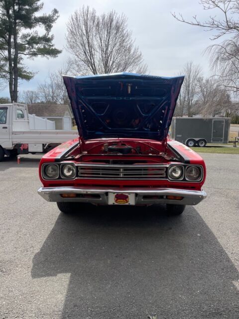 1969 plymouth roadrunner coupe red rwd manual 383