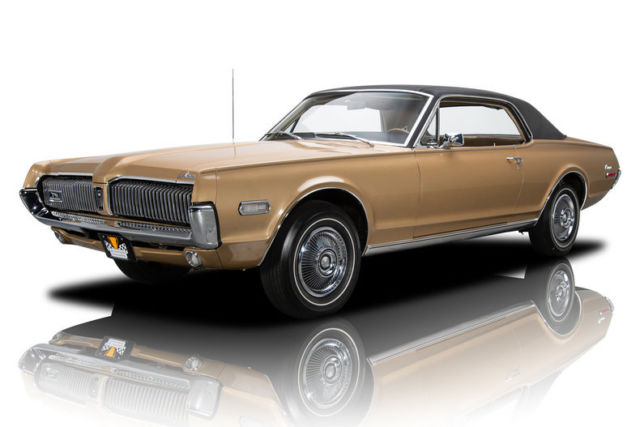 1968 mercury cougar 2171 miles grecian gold hardtop 302 v8 3 speed automatic