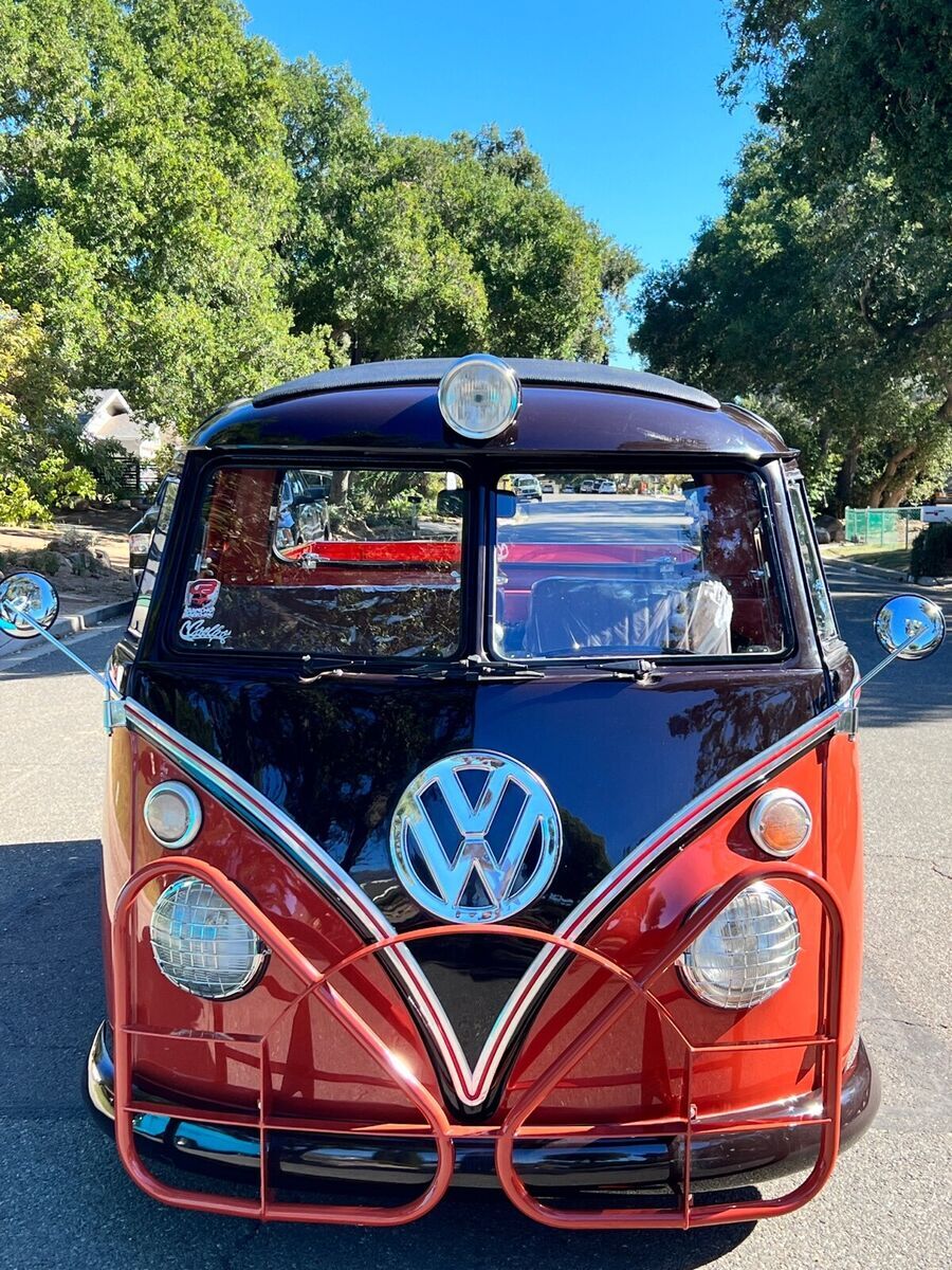 1975 volkswagen type 2 red rwd manual deluxe