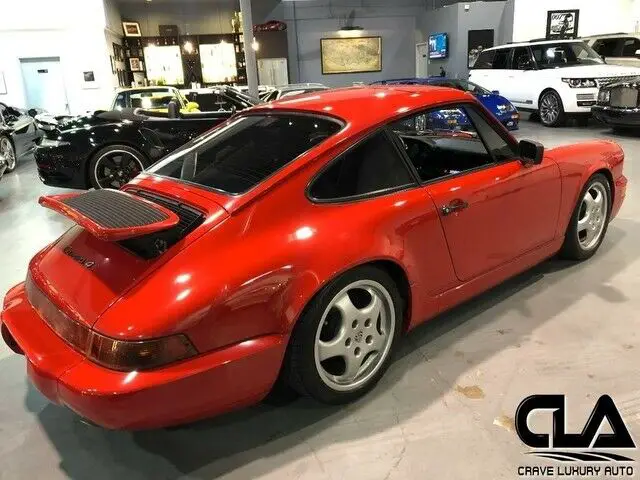 1990 porsche 911 carrera 4 coupe 3.6l flat 6-cyl engine manual guards red