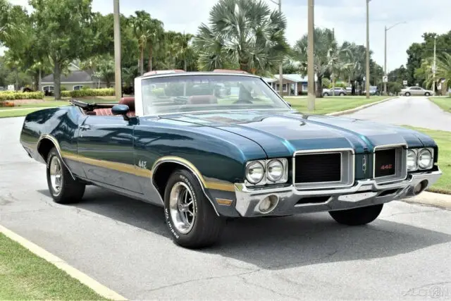 restored 1971 oldsmobile 442 cutlass convertible center console bucket seats