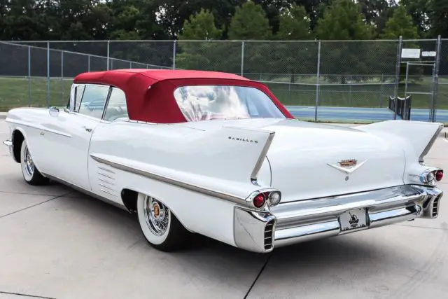 1958 cadillac 62 series convertible white red full restore make offer
