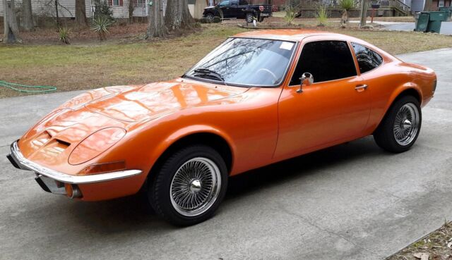 1973 opel gt coupe orange rwd automatic