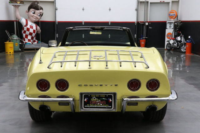 1969 chevrolet corvette 79060 miles yellow 327 v8 4 speed manual