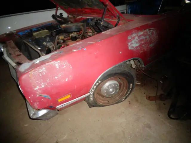 1969 69 coronet charger convertible rolling shell project 318 motor turns b-body
