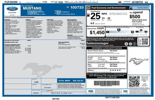 2018 ford mustang ecoboost