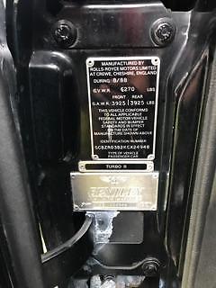 bentley mulsanne turbo ''r'' 1989 black clean