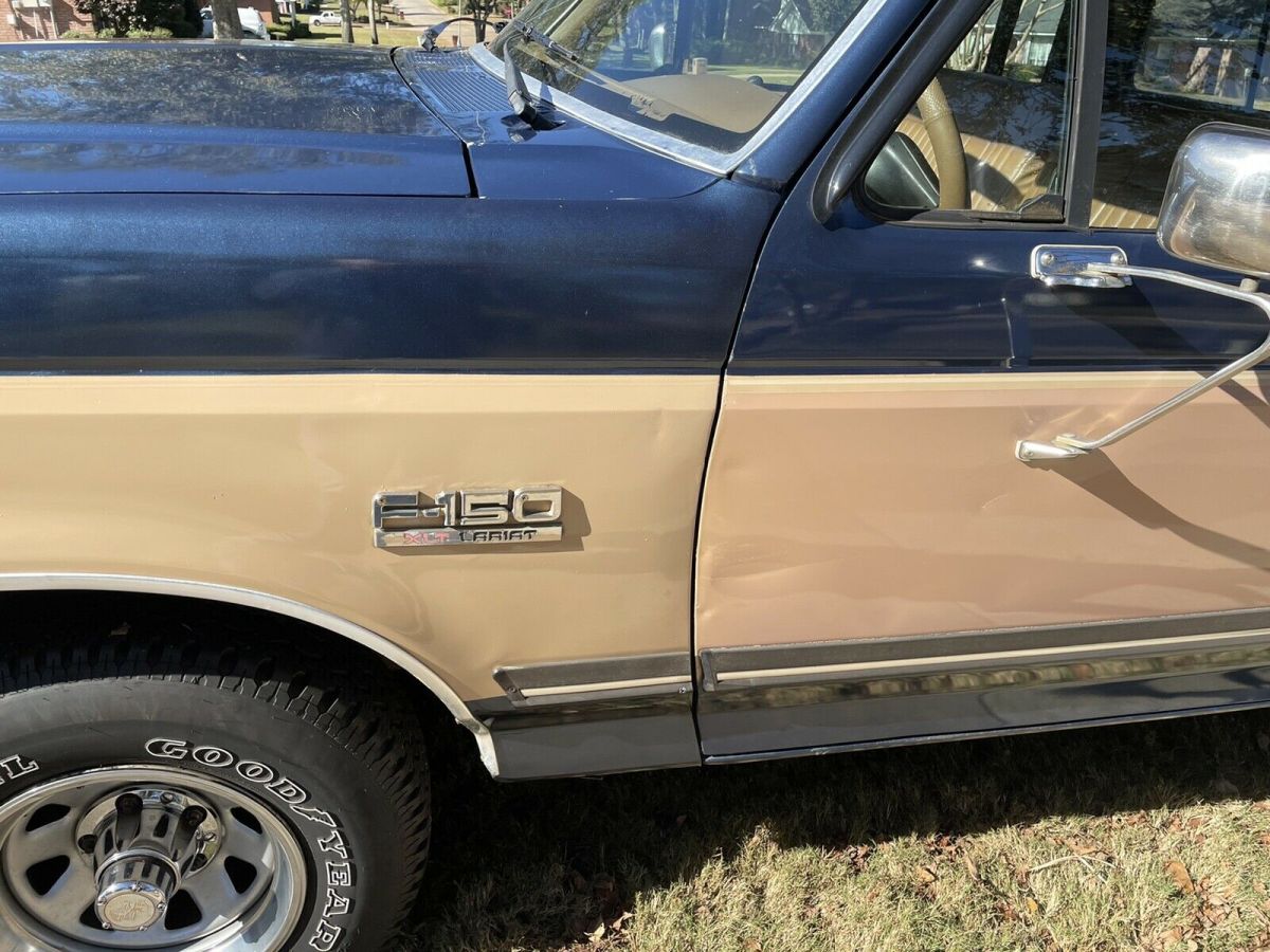 1987 ford f-150 pickup blue 4wd automatic xlt lariat