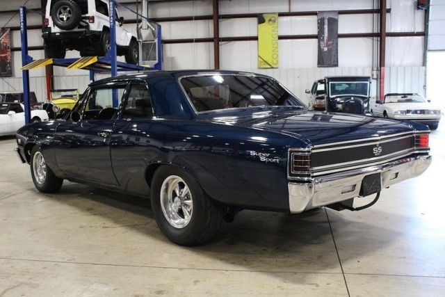1967 chevrolet chevelle 5102 miles blue coupe v8 automatic