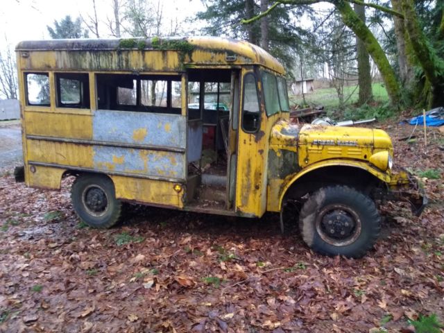 1948 1949 1950 1951 dodge power wagon bus flat fender w/ winch wm300 very rare