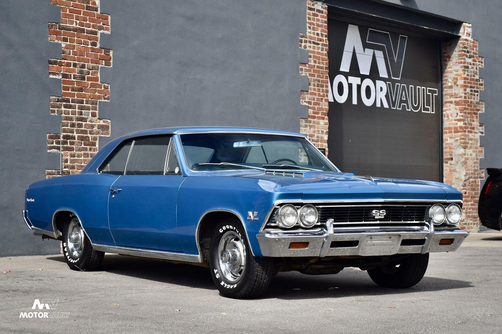 1966 chevrolet chevelle ss 396 code f marina blue 79897 miles