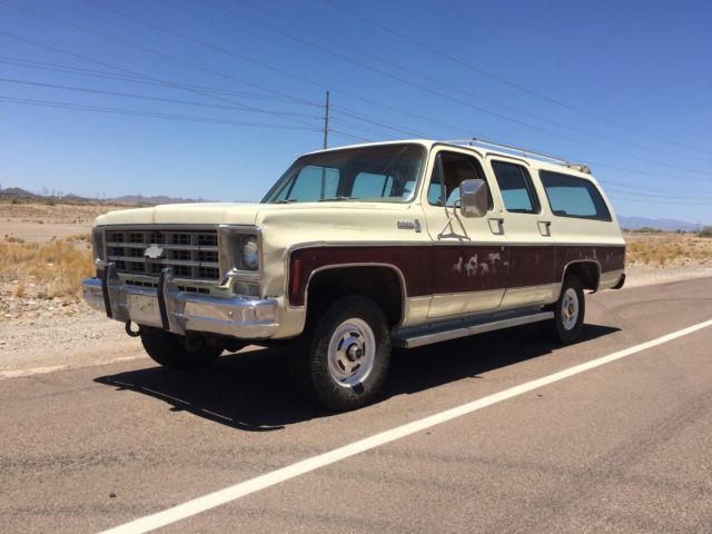 1977 chevy k10 scottsdale suburban 4x4 front & rear ac run & drive 99% rust free