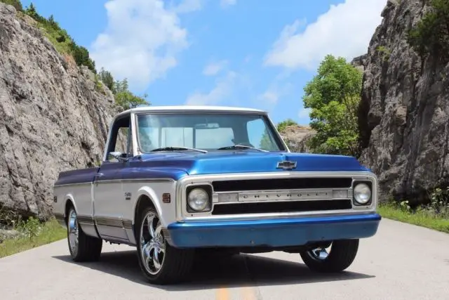 1970 chevy c-10 short bed fleetside custom,350,auto,ps,pdb, lowered, rat rod!