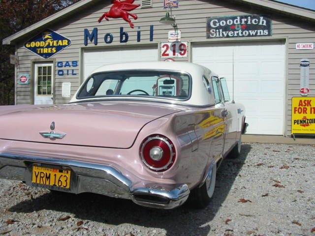 1957 ford thunderbird *dusk rose pink*calif car*3 tops*super good original*