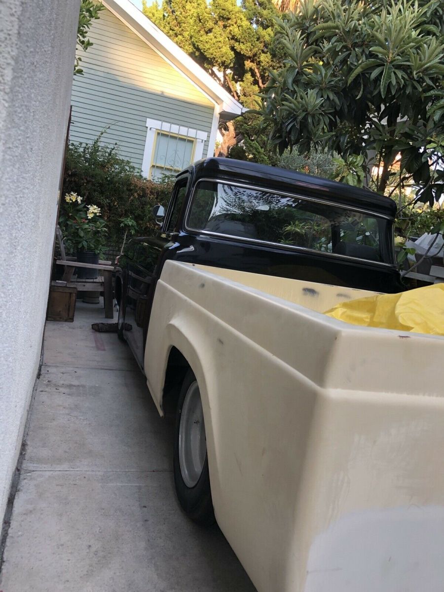 1957 ford f100 pickup black rwd automatic custom
