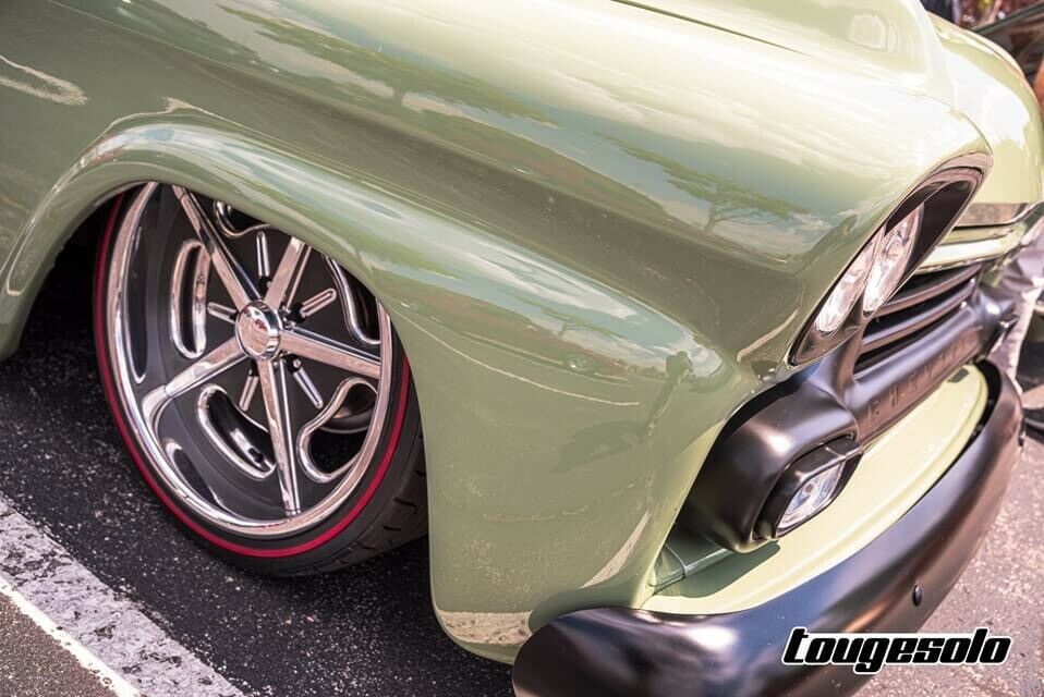 1959 chevrolet apache pickup green rwd automatic