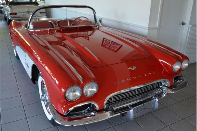1961 chevrolet corvette 63789 miles red convertible 8 cylinder manual