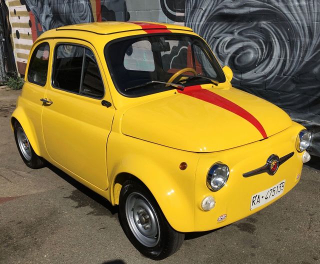 1972 fiat 500 0 miles yellow