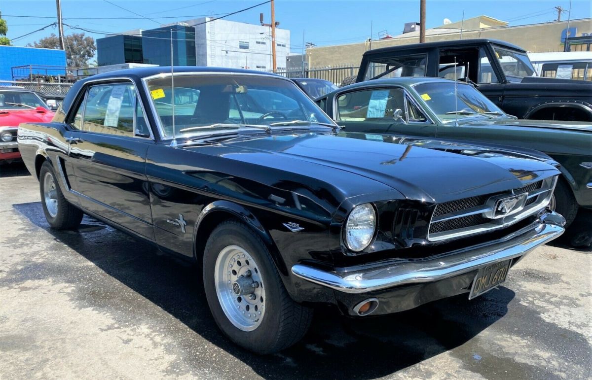 1965 mustang coupe 289 v8 california black plates