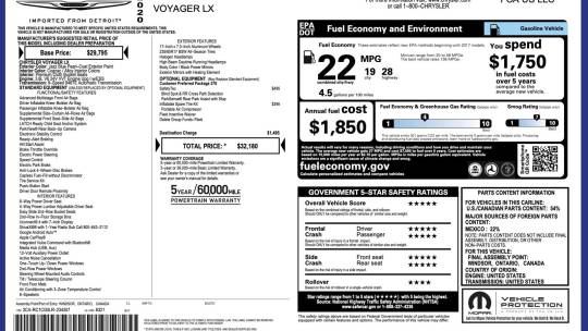 2020 Chrysler Voyager
