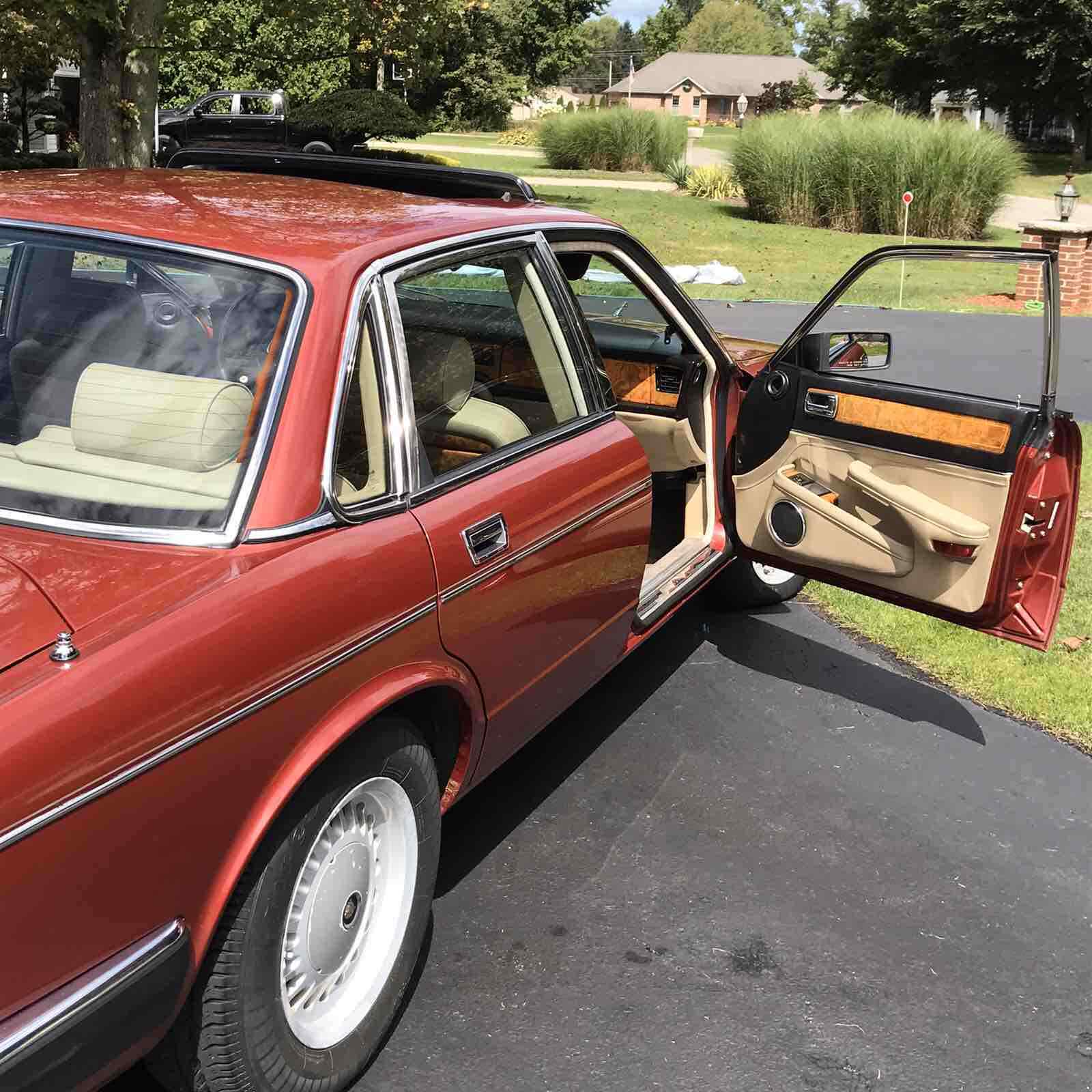 1989 jaguar vanden plas sedan red rwd automatic