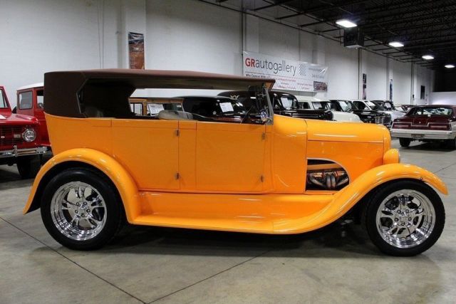1929 ford phaeton 13264 miles orange crush convertible 350 v8 400 turbo
