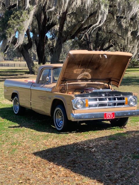 1968 dodge d100 pickup brown rwd manual sweptline