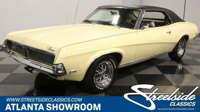 classic vintage chrome cougar 351 v8 3-speed auto transmission yellow
