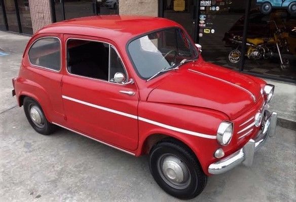 1964 fiat 600 suicide door 600 - lifetime black plate ca. car - great potential