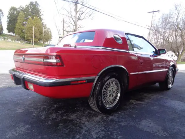 1990 chrysler tc maserati convertible hard top & soft top very clean low miles