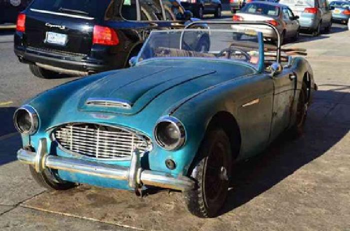 1959 silver blue austin healey 100/6 in astoria, ny