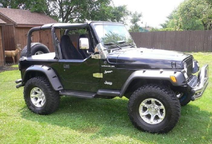 1997 jeep wrangler sport black beauty 4.0 lifted auto in new york, ny