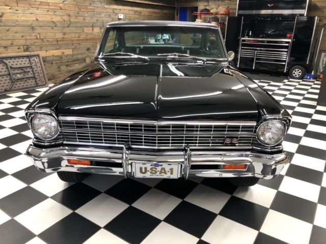 1967 chevrolet nova ss tuxedo black #`s matching fully documented