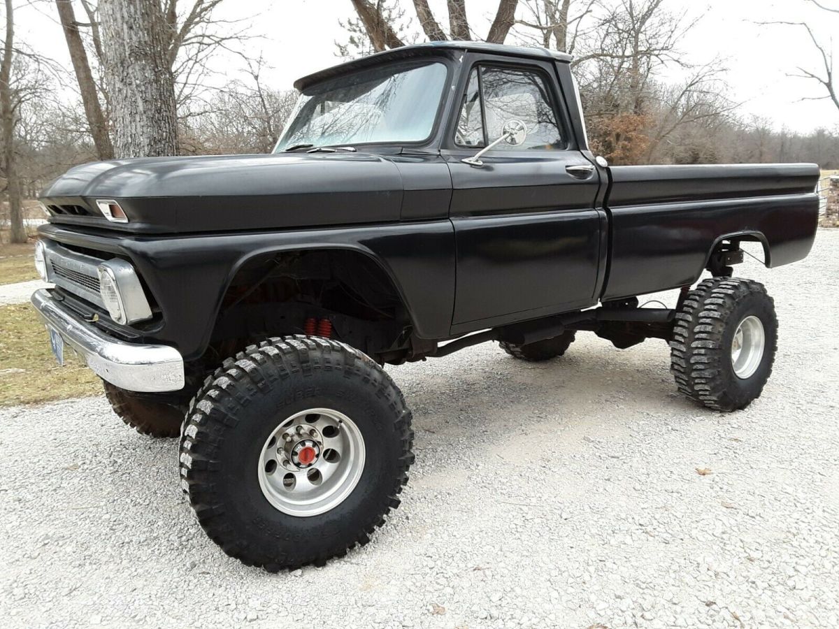 1964 chevrolet c10 pickup on 4x4 3/4 frame 350 v8 4-speed clean title