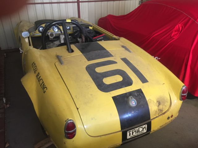 alfa romeo 1957 giulietta spider. significant scca fp race car - time capsule